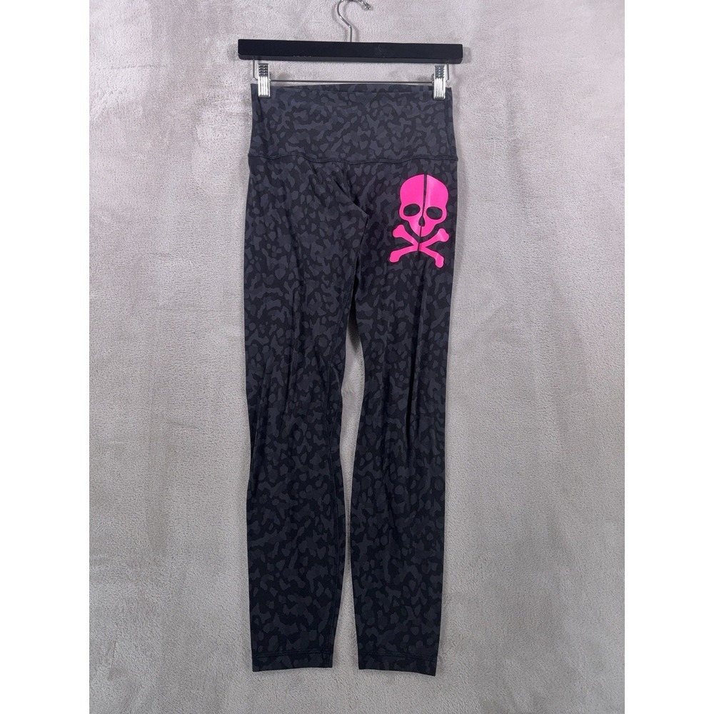Lululemon Align Leggings Womens 6 Black Animal Print Performance Training